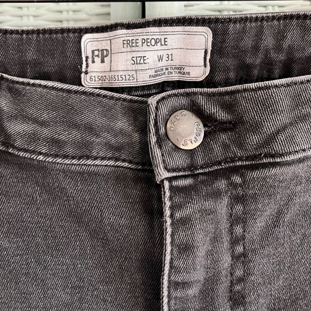 free people distressed charcoal wash jeans